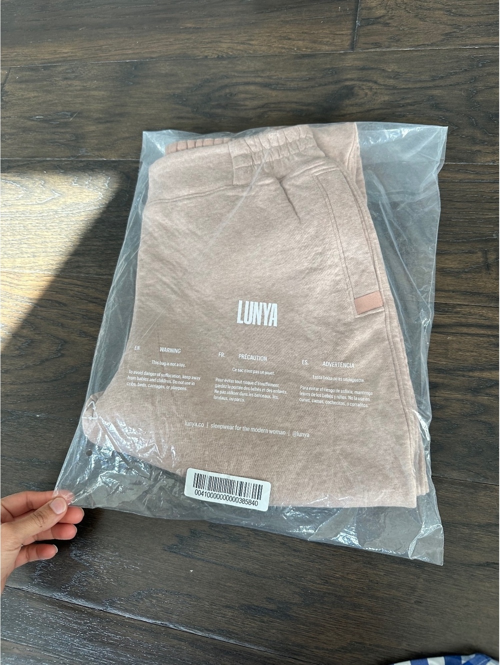 LUNYA Restore Double Faced Pants Light Pink Size Small NEW